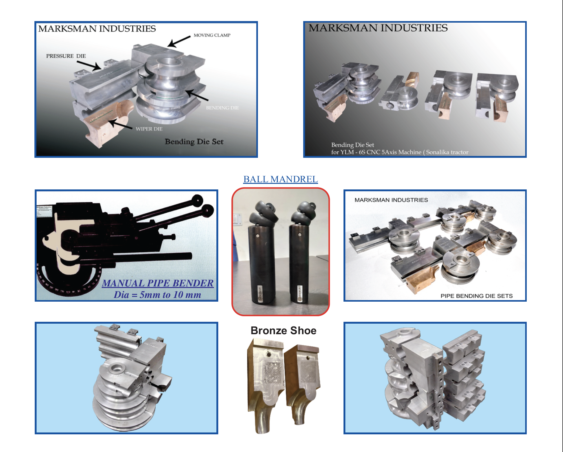 Precision pipe bending die set for automotive applications